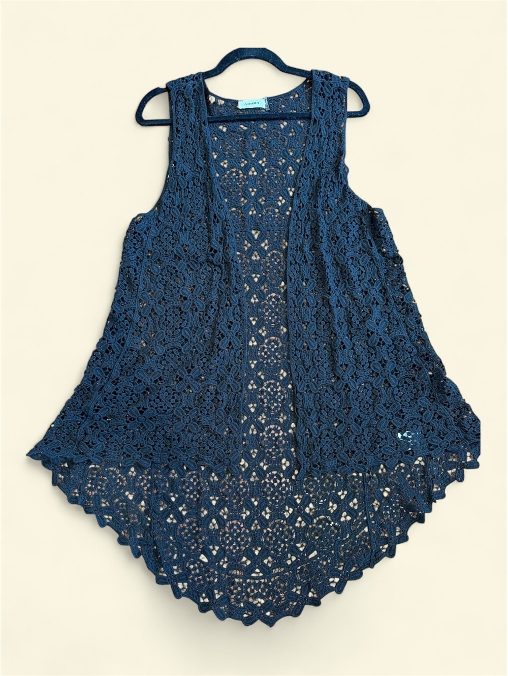 Adora Black Crochet Sleeveless Vest - Picture 2 of 8